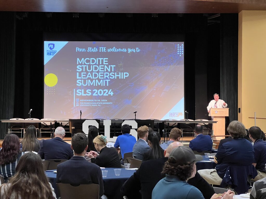 Pennsylvania Secretary of Transportation Mike Carroll addresses the 2024 District Student Leadership Summit